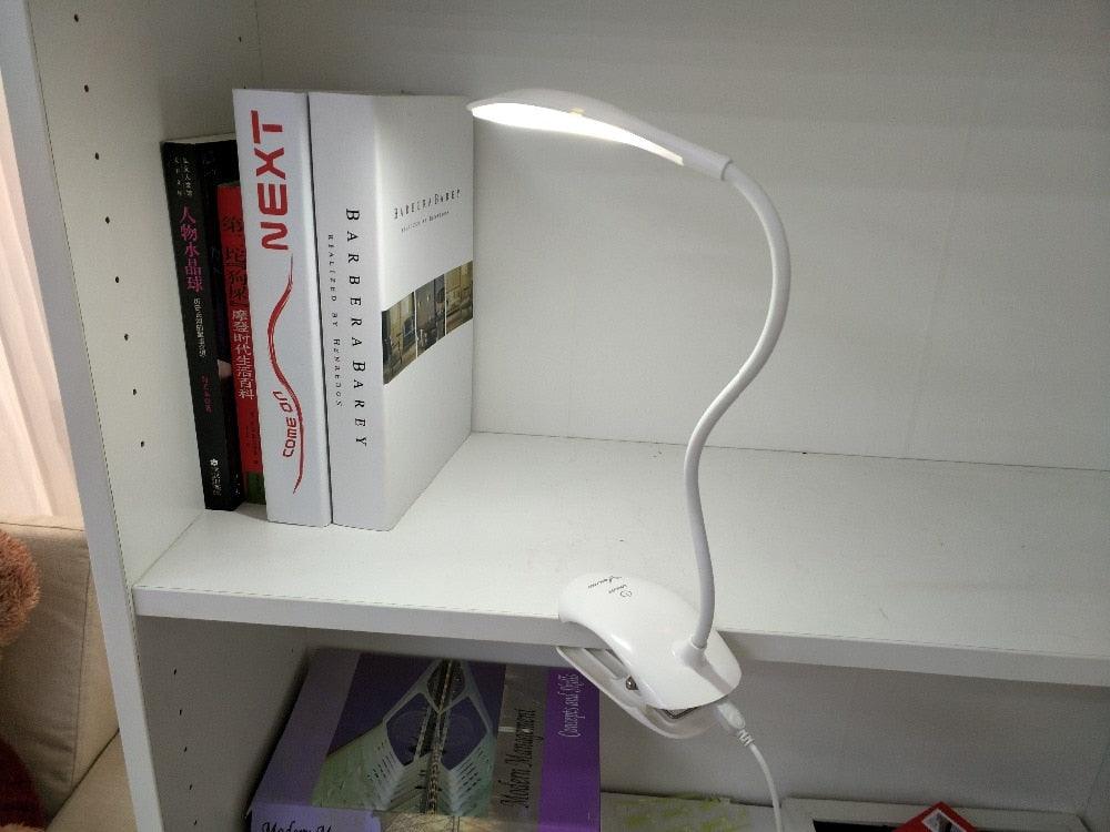 14 LED Dimmable Desk Lamp with Clip - Portable Reading Light