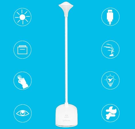 14 LED Dimmable Desk Lamp with Clip - Portable Reading Light