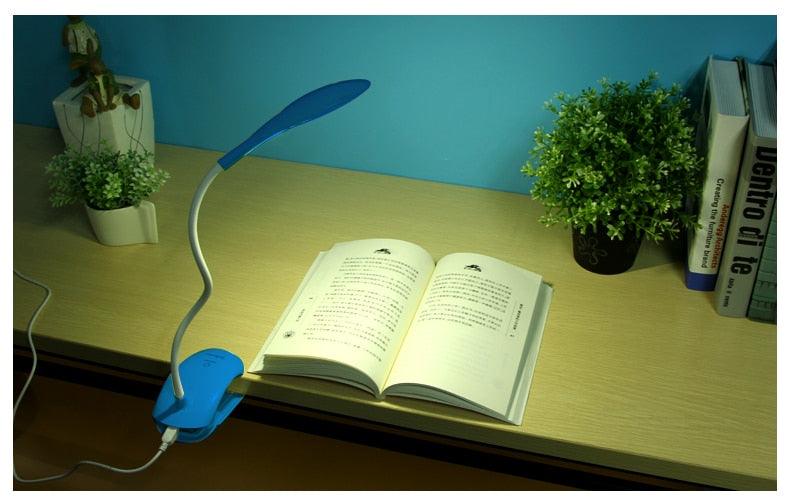 14 LED Dimmable Desk Lamp with Clip - Portable Reading Light