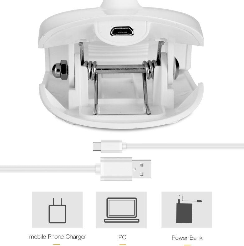 14 LED Dimmable Desk Lamp with Clip - Portable Reading Light