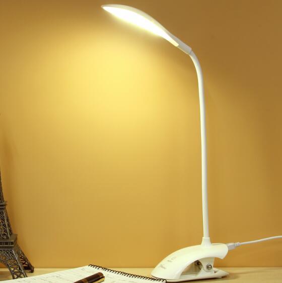 14 LED Dimmable Desk Lamp with Clip - Portable Reading Light
