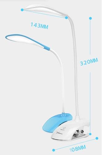 14 LED Dimmable Desk Lamp with Clip - Portable Reading Light