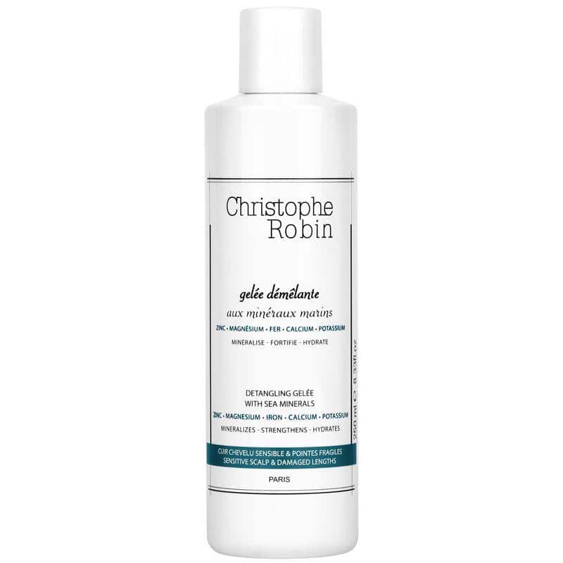 Christophe Robin Detangling Gelée with Sea Minerals in white 250ml bottle packaging