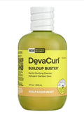DevaCurl Buildup Buster Gentle Clarifying Cleanser bottle in green and yellow packaging