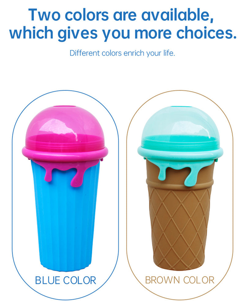500ml Quick-Frozen Slushy Maker Cup - DIY Smoothie Squeeze Bottle