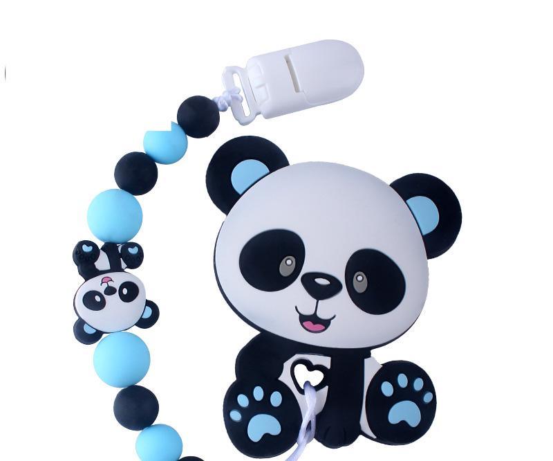 Silicone Koala and Panda teether toy designed for easy gripping and soothing baby gums