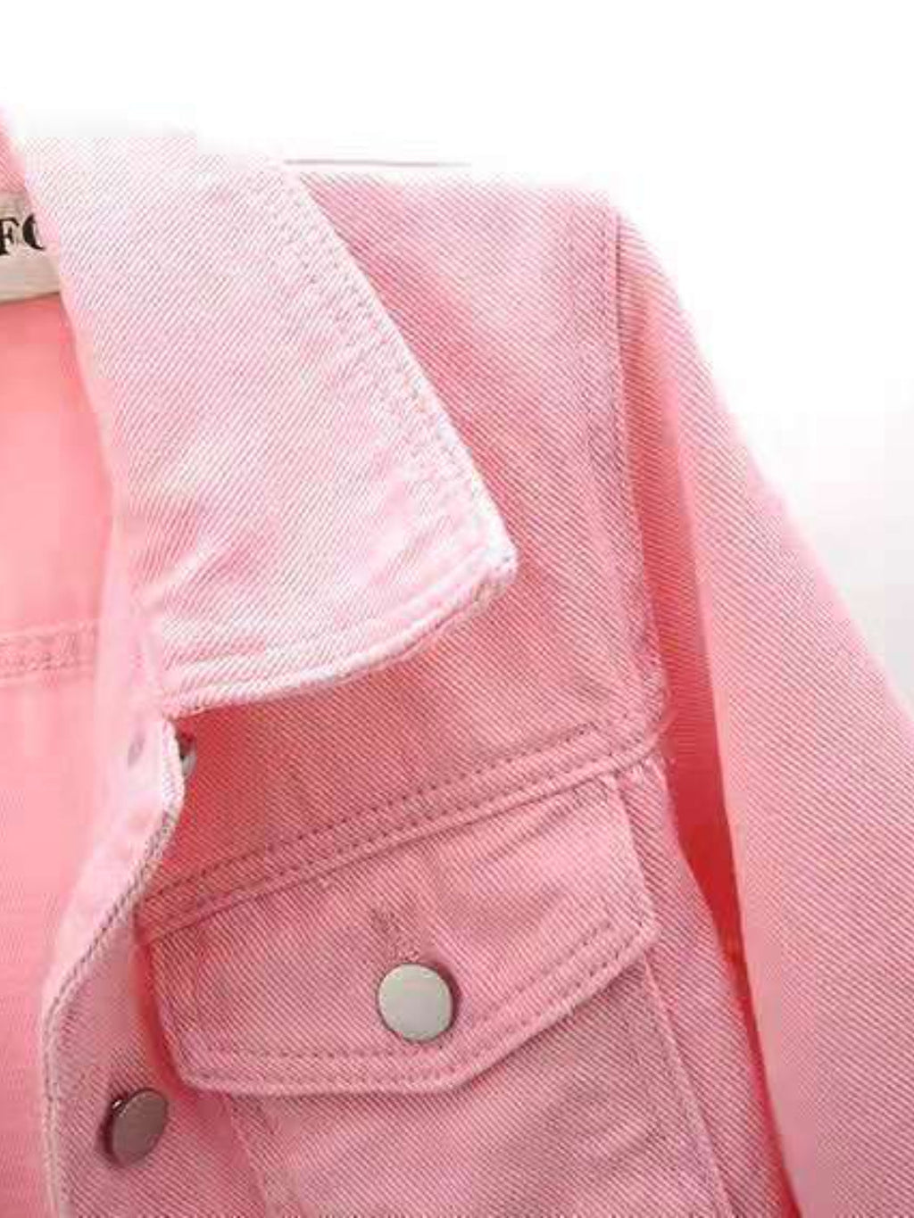 Women's Bright Yellow Cropped Button-Down Trucker Jacket - Image 14