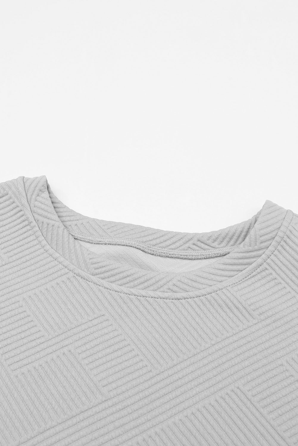 Winter Loose Fit T-Shirt in Light Grey Knit