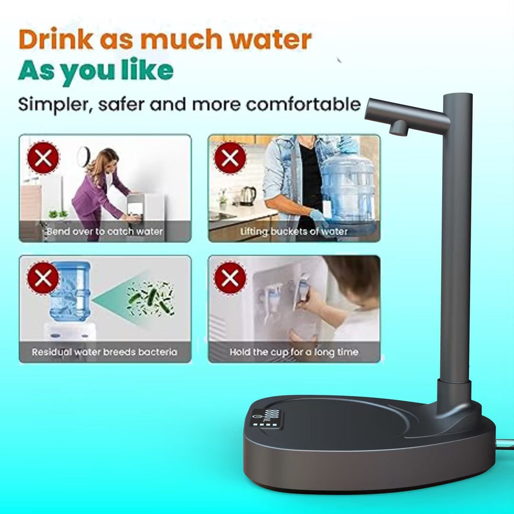 Modern Automatic Desktop Water Dispenser with Stand - Rechargeable