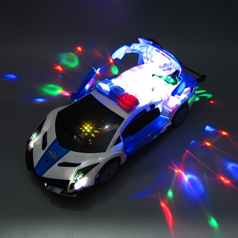 360 Rotating Police Car Lights Music Auto Doors