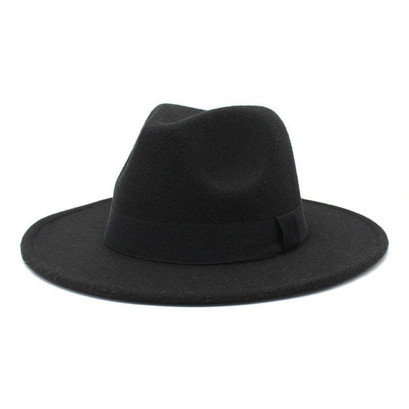 Autumn Winter Big Brim Wool Hat – Unisex Bell Crown Bucket Hat