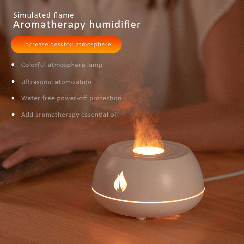 Modern Flame Humidifier & Essential Oil Diffuser with 7 Colors