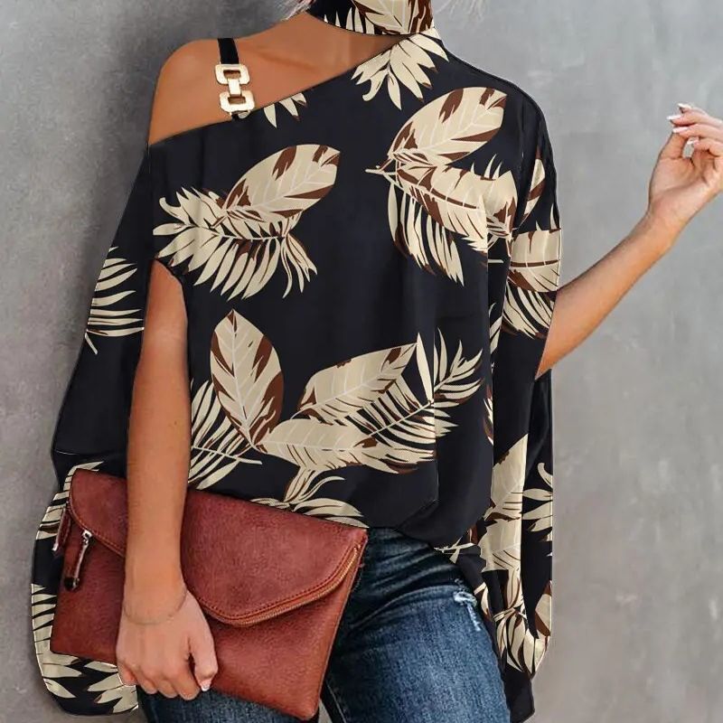 Women Tropical Print Halter Neck Sleeveless Summer Vest Top