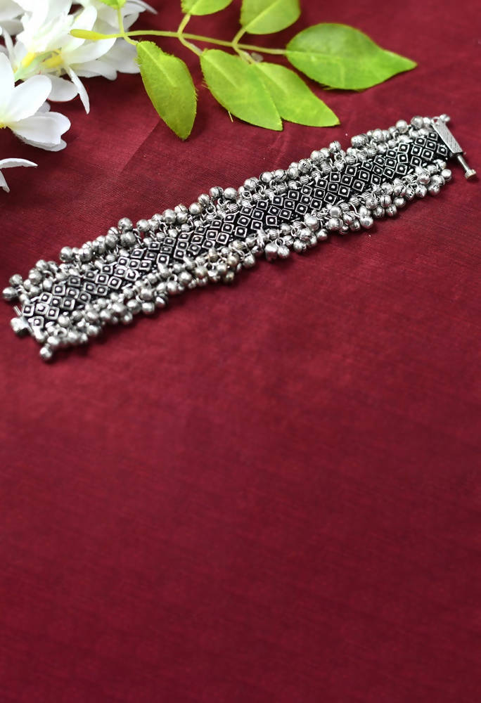 Handcrafted Oxidised Ghungroo Jingle Bracelet