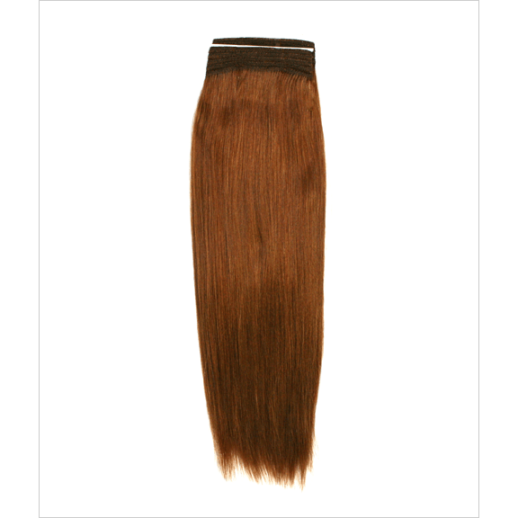 18-inch Diamond Remy Silky Straight human hair extensions in auburn and brown
