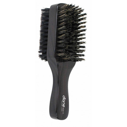Diane 100% Boar Bristle double-sided club brush with dark wood handle