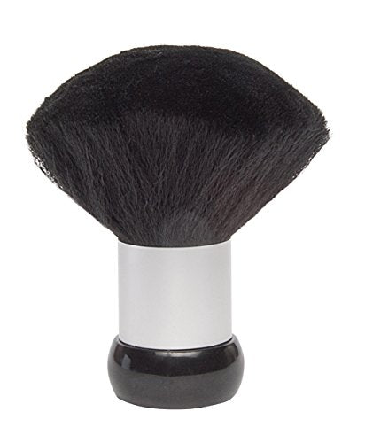 Professional small barber neck duster with black and silver handle.