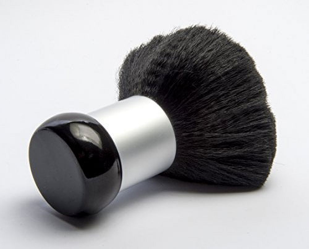 Professional Small Neck Duster Brush, Black & Silver