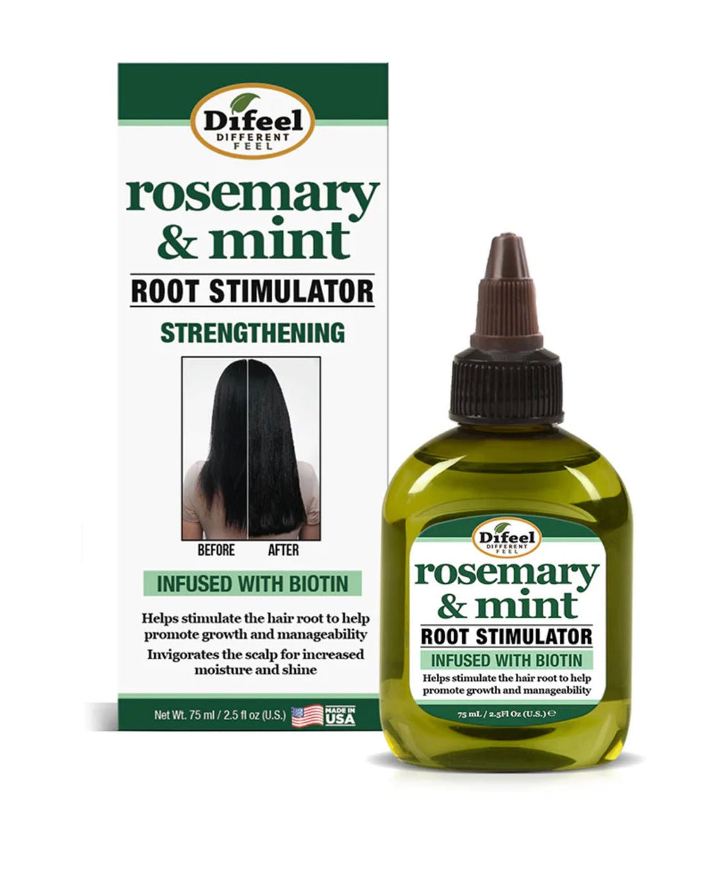 Difeel Rosemary & Mint Root Stimulator with Biotin 2.5 oz bottle