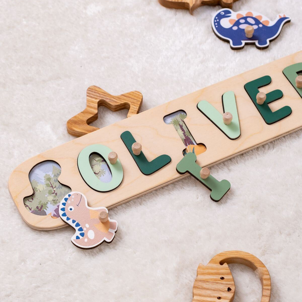 Personalized Wooden Name Puzzle for Toddlers