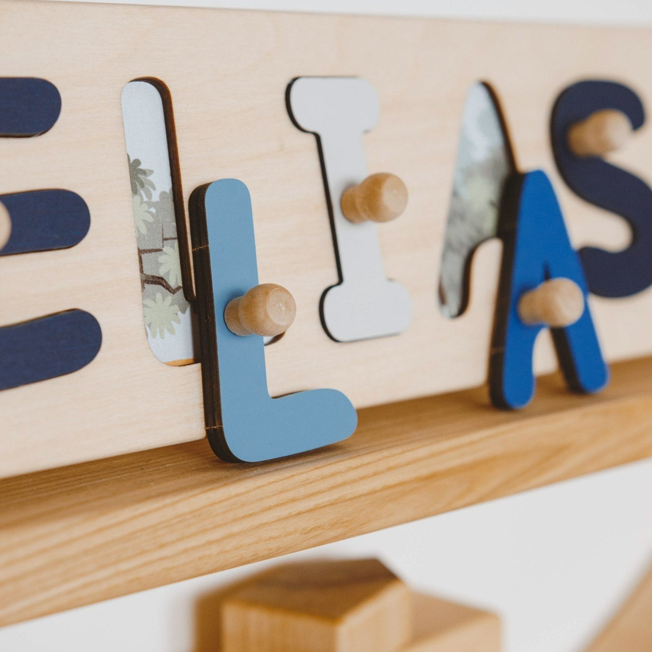 Personalized Wooden Name Puzzle for Toddlers