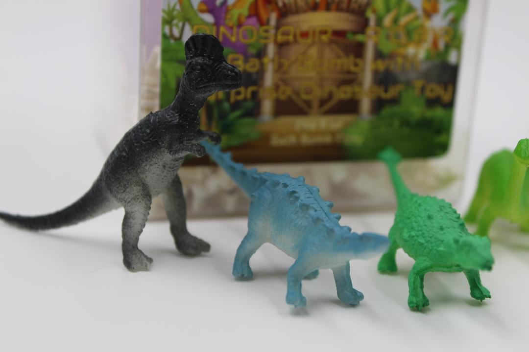 DINOSAUR (R.O.A.R!!)  Bath Bomb with toys inside XXL 8-9 oz, colorful, moisturizing, will not stain your tub, great gift for kids