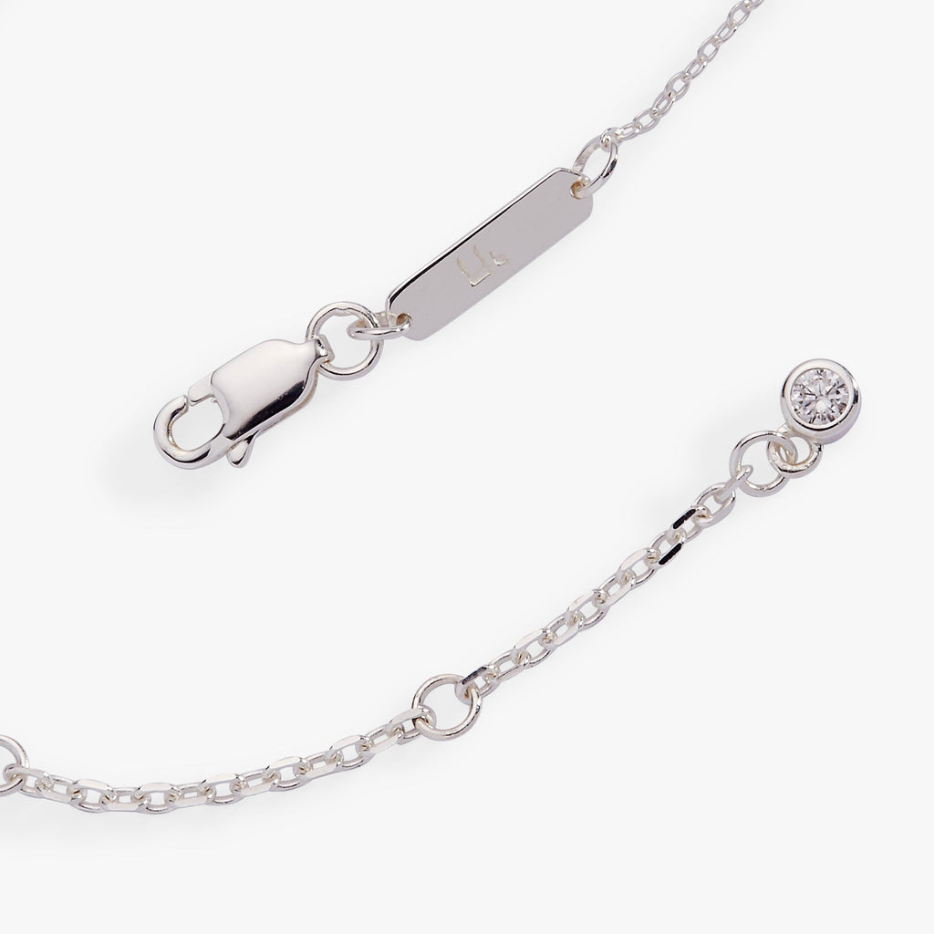 Star of David Pave Beaded Chain Bracelet - Delicate Gold Tone