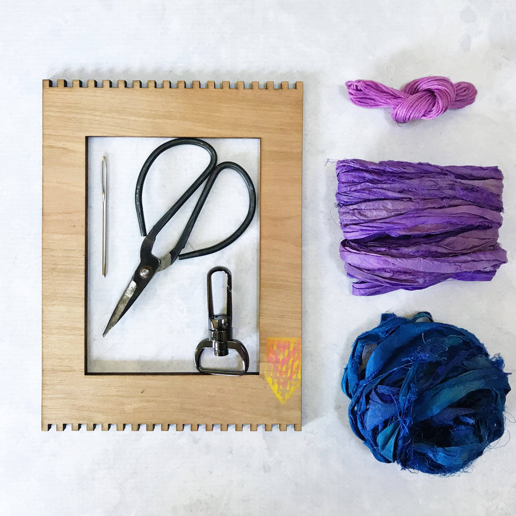 DIY Woven Ribbon Keychain Craft Kit - Handmade Accessory Project