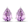 1.25 Carat Genuine Amethyst .925 Sterling Silver Earrings