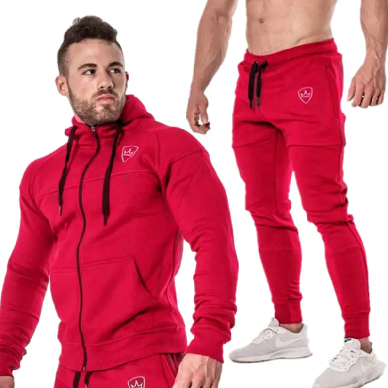 Winter Muscle Brothers Sports Hoodie Set