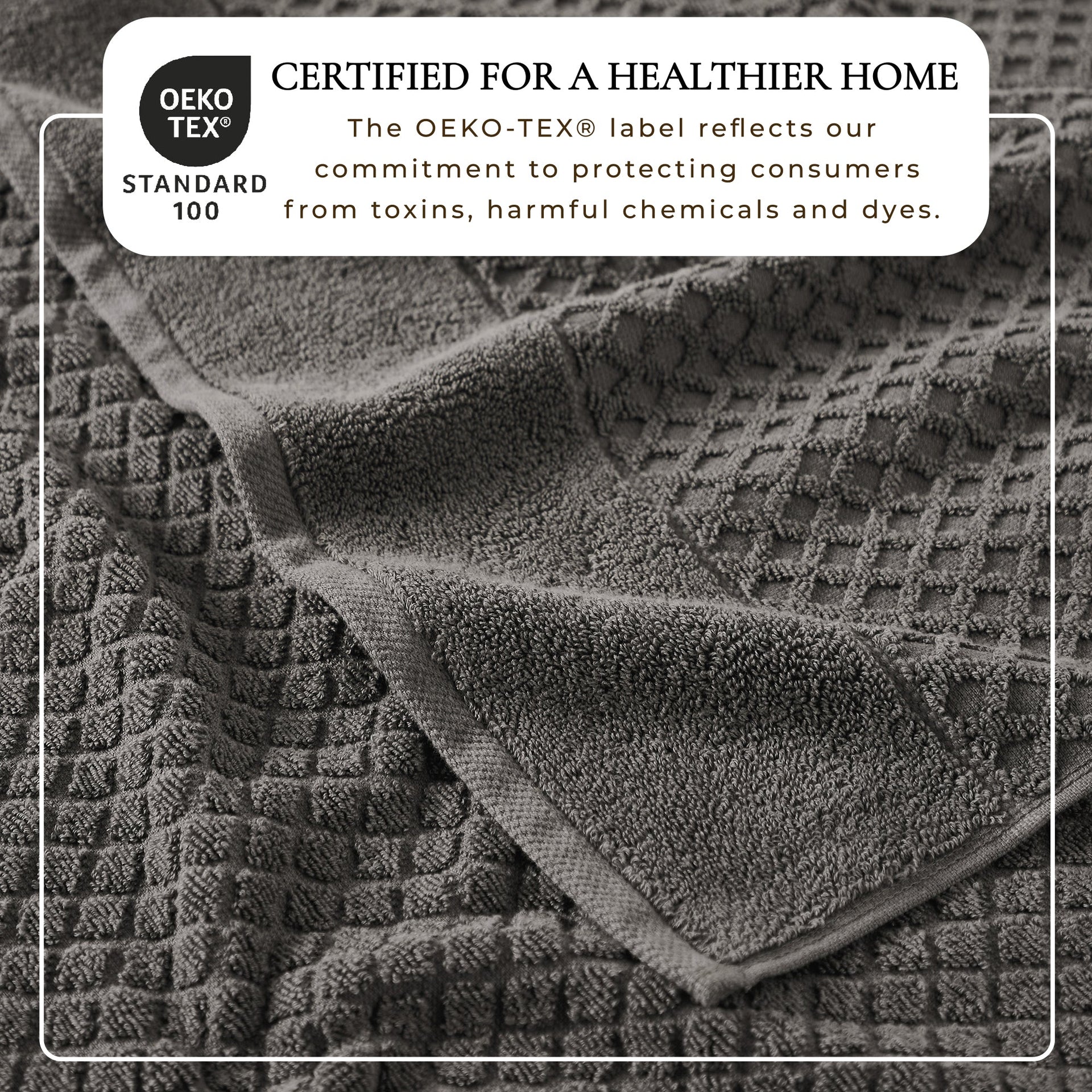 Cotton Diamond Waffle Weave Bath Towel Set - Grayson Collection