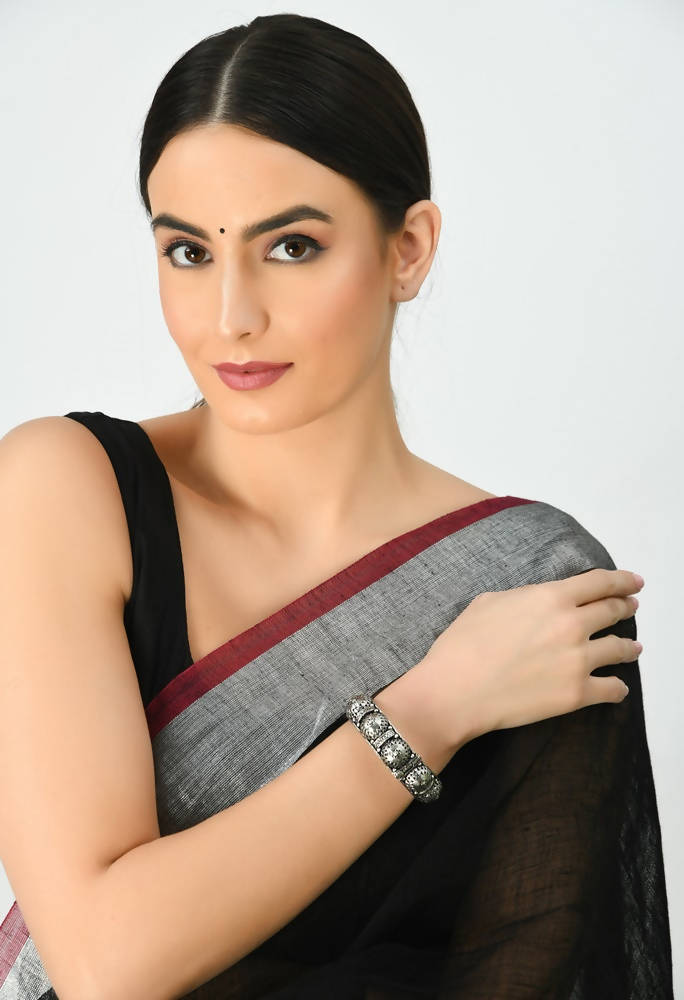 Artisan Oxidised Silver-Plated Handcrafted Statement Bracelet