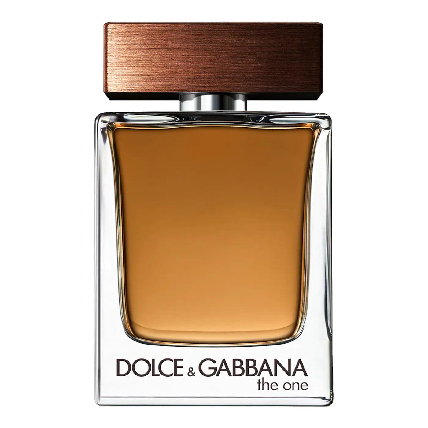 Dolce & Gabbana The One For Men Eau de Toilette 3.4 OZ glass bottle in amber and metallic bronze