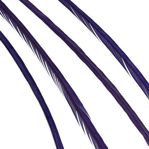 Elegant solid purple feather hair extensions for hair styling