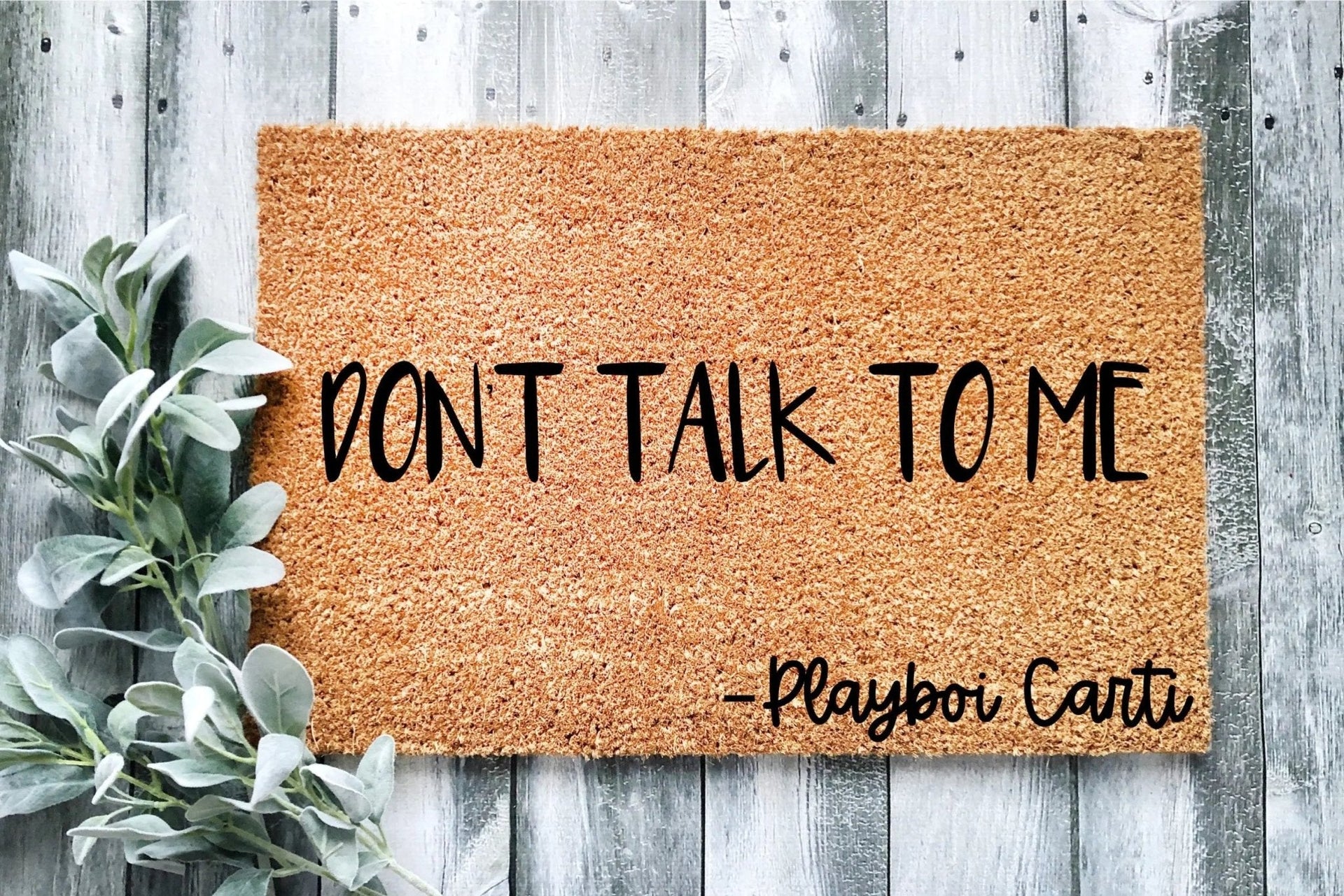Don't Talk To Me Modern Minimalist Coir Doormat