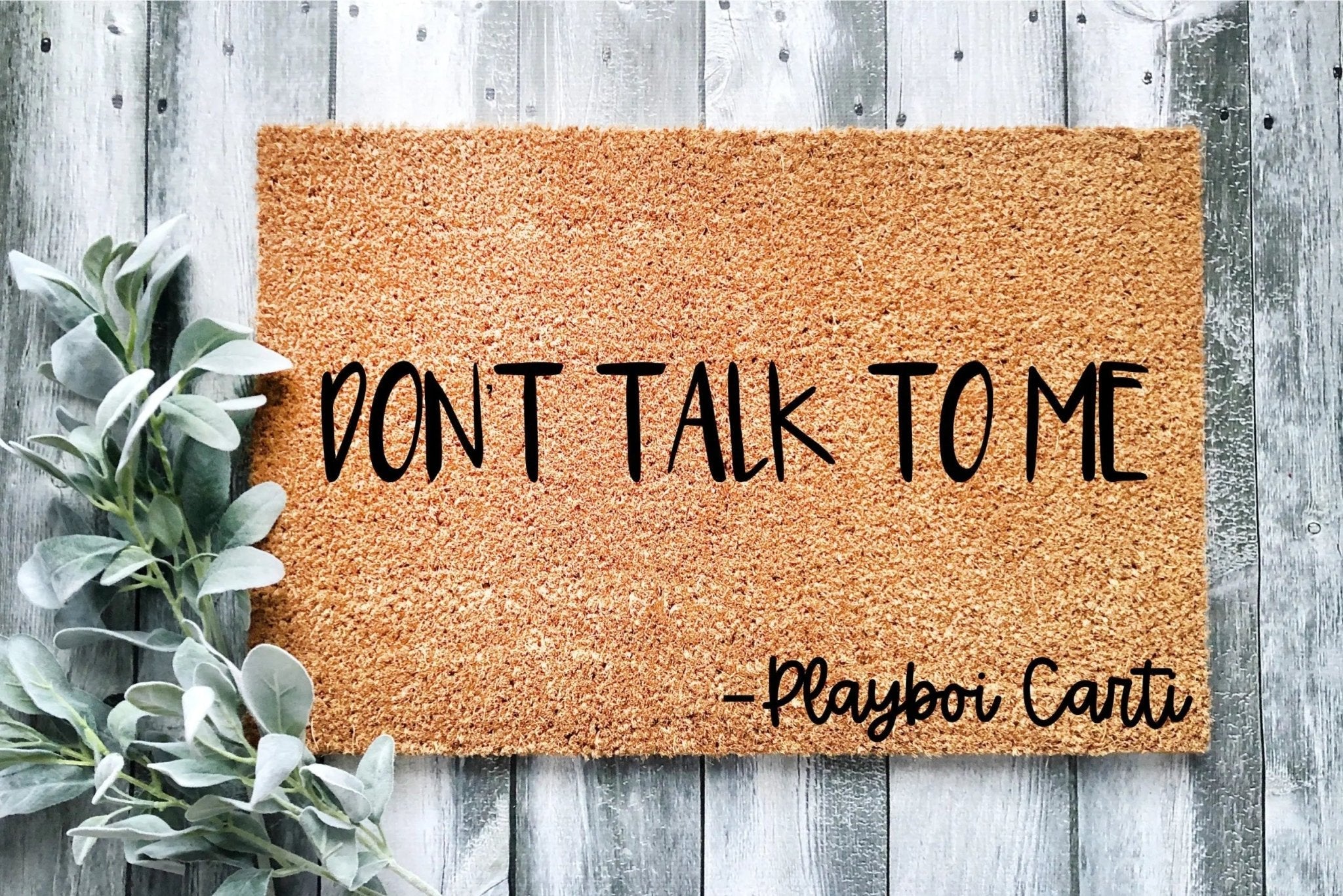 Don't Talk To Me Modern Minimalist Coir Doormat