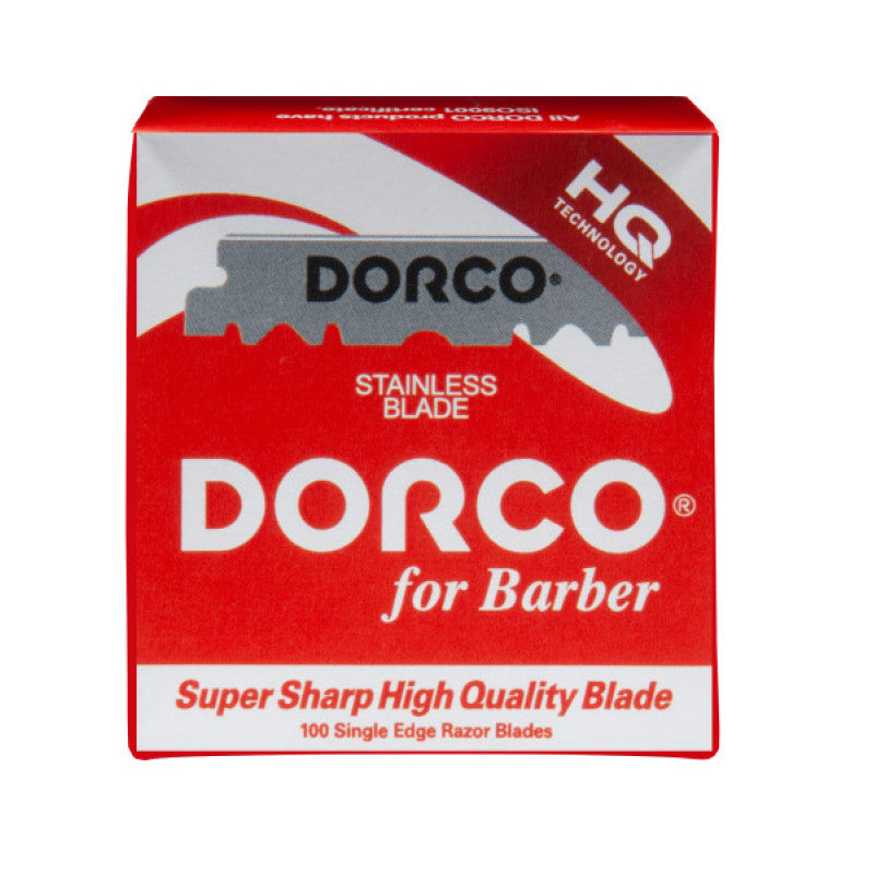 DORCO Single Edge Razor Blades 100-pack box for professional barber razors