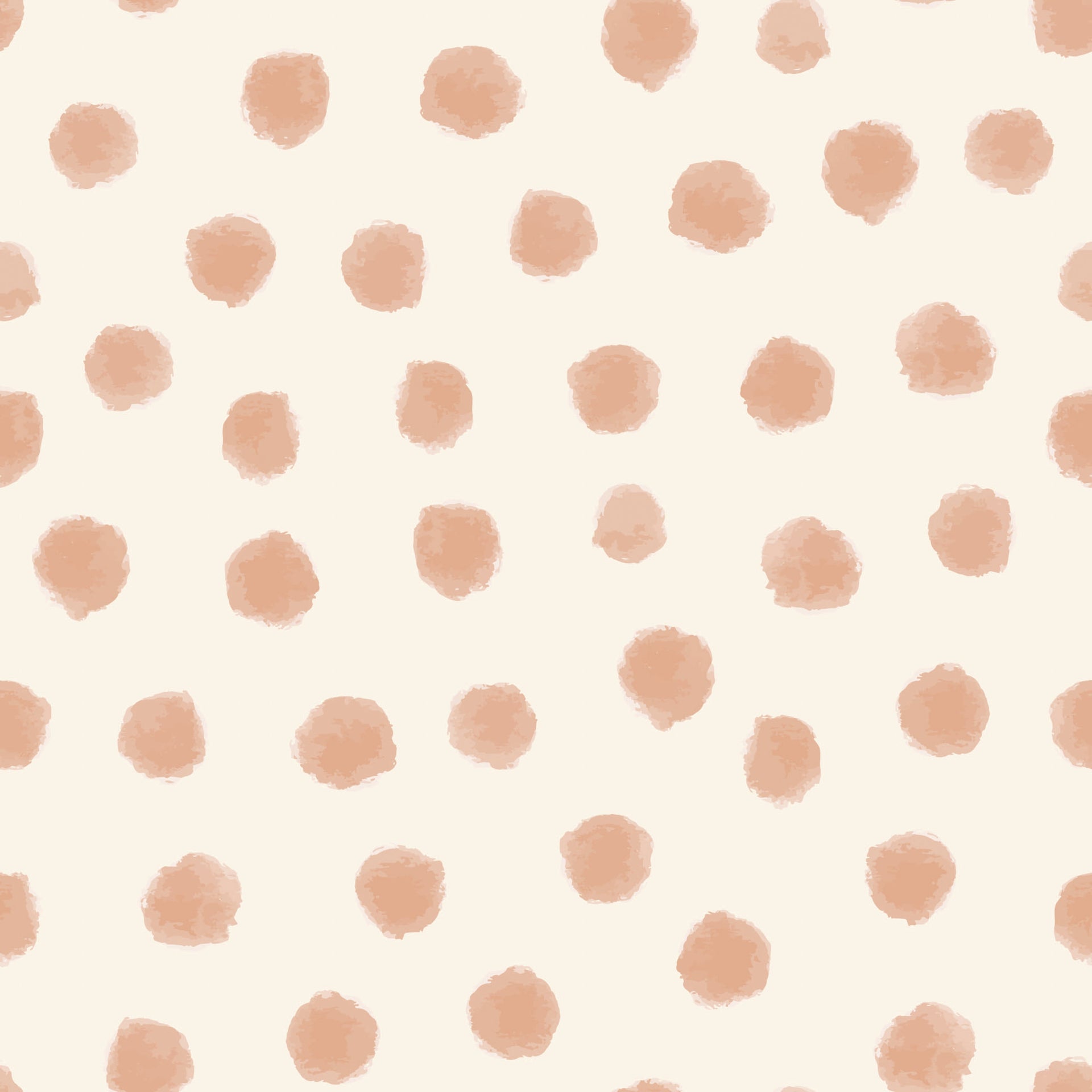 Joyce Polka Dot Removable Wallpaper - Cream & Terracotta