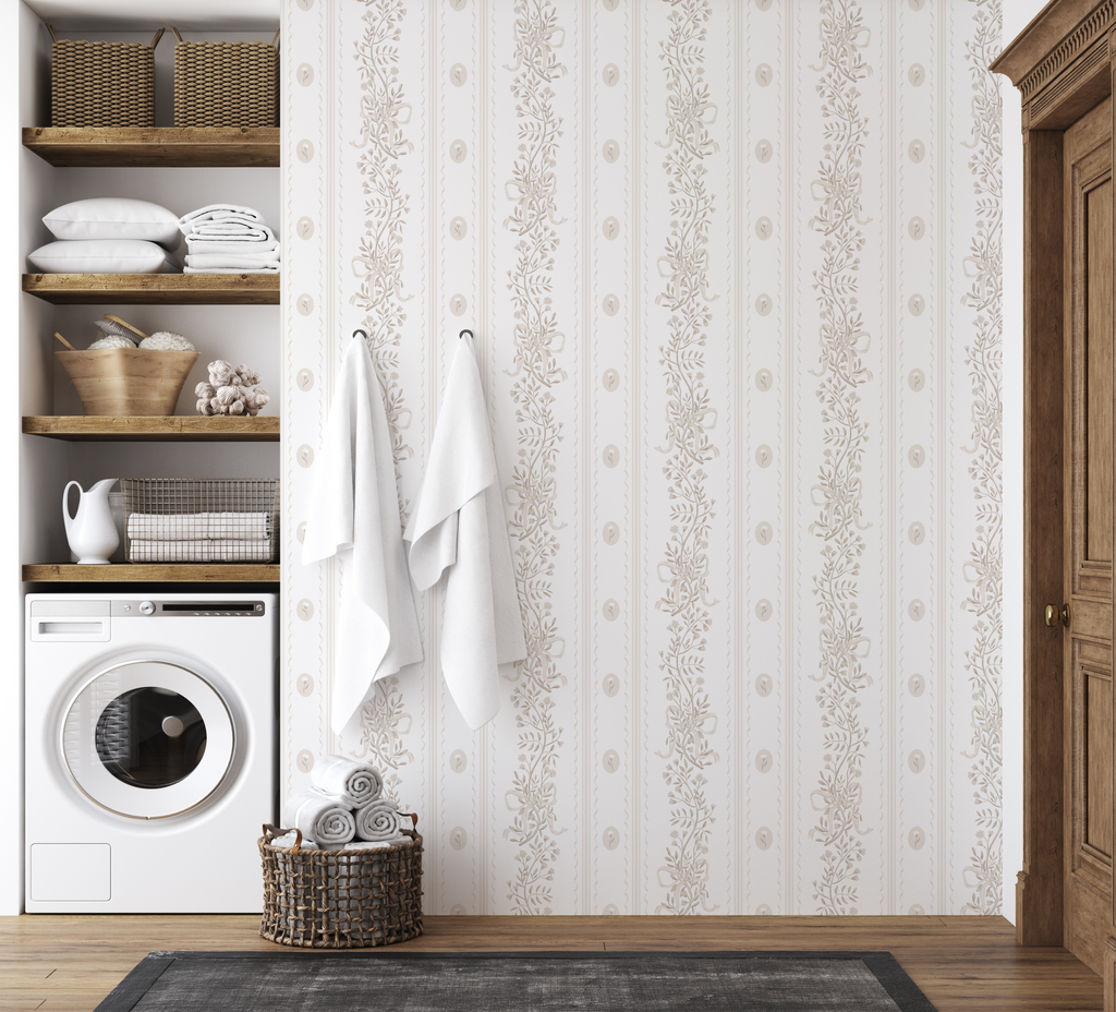 Dottie Floral Removable Wallpaper - Pink Blue and Green Cottagecore