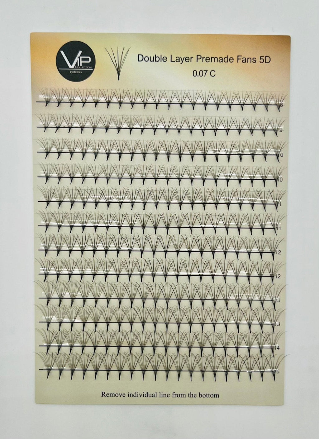 VIP Collection 5D/8D Premade Volume Lash Fans 8-15mm Mix