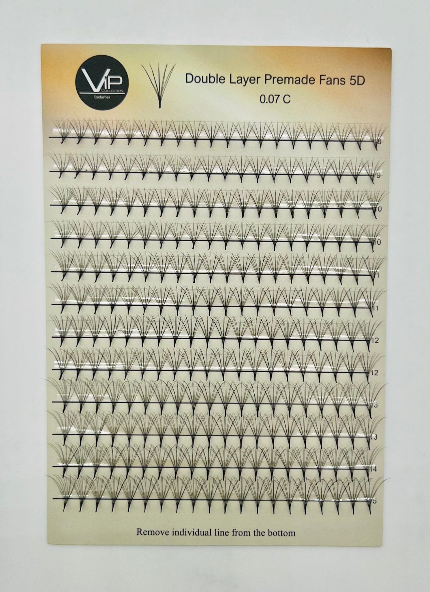 VIP Collection 5D/8D Premade Volume Lash Fans 8-15mm Mix