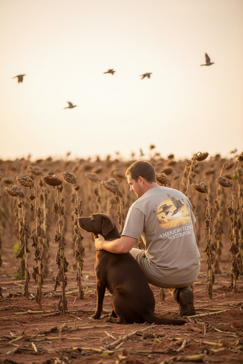 Dove Season Graphic Tee in Tan and Brown Cotton
