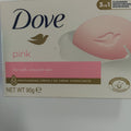 Two 100g bars of Dove Pink Beauty Bar Soap for moisturizing and gentle skin cleansing.