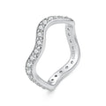 925 Sterling Silver White Gold Plated Moissanite Size 6 Ring for Women