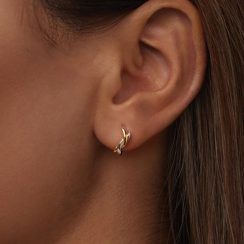 925 Sterling Silver White Gold Plated Earrings