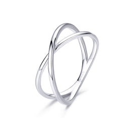 925 Sterling Silver Plated Platinum Ring Size 5.0 for Women