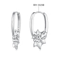 925 Sterling Silver White Gold Plated 2.7cm Hoop Earrings for Women