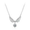 925 Sterling Silver White Gold Plated Moissanite 40+5cm Pavé CZ Pendant Necklace for Women