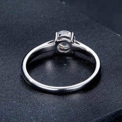 925 Sterling Silver Moissanite Ring 0.6 Carat Size 6 for Women