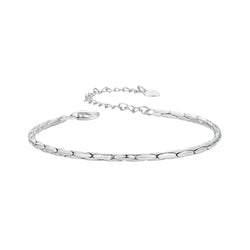 925 Sterling Silver + White Gold Plated Bracelet